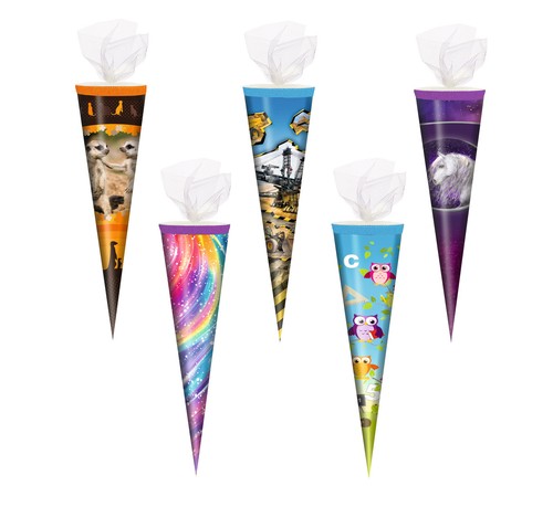 Schultüte zuckertüte - schultüte, /