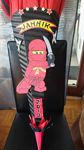 Schultüte ninja design mit - schultüte, ninja-design