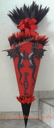 Schultüten bastelset drachen - schultüten,